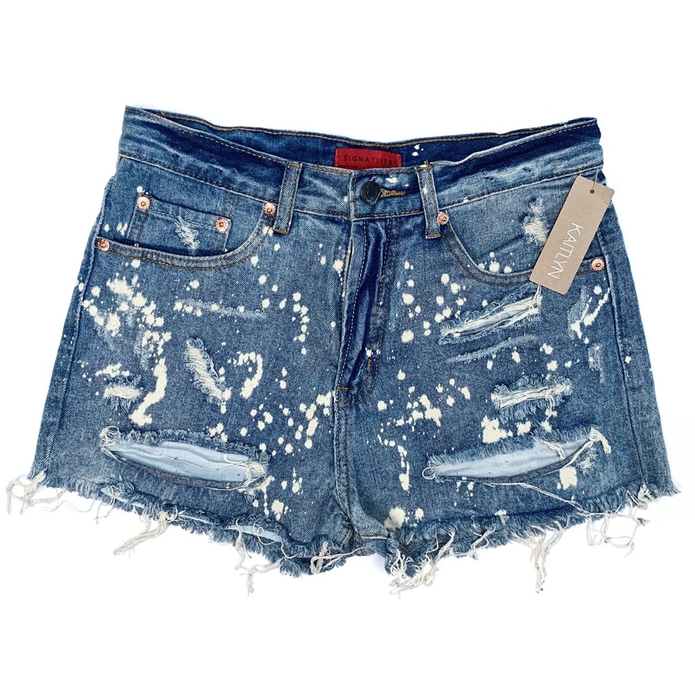 NWT Bleach Splatter Jean Short